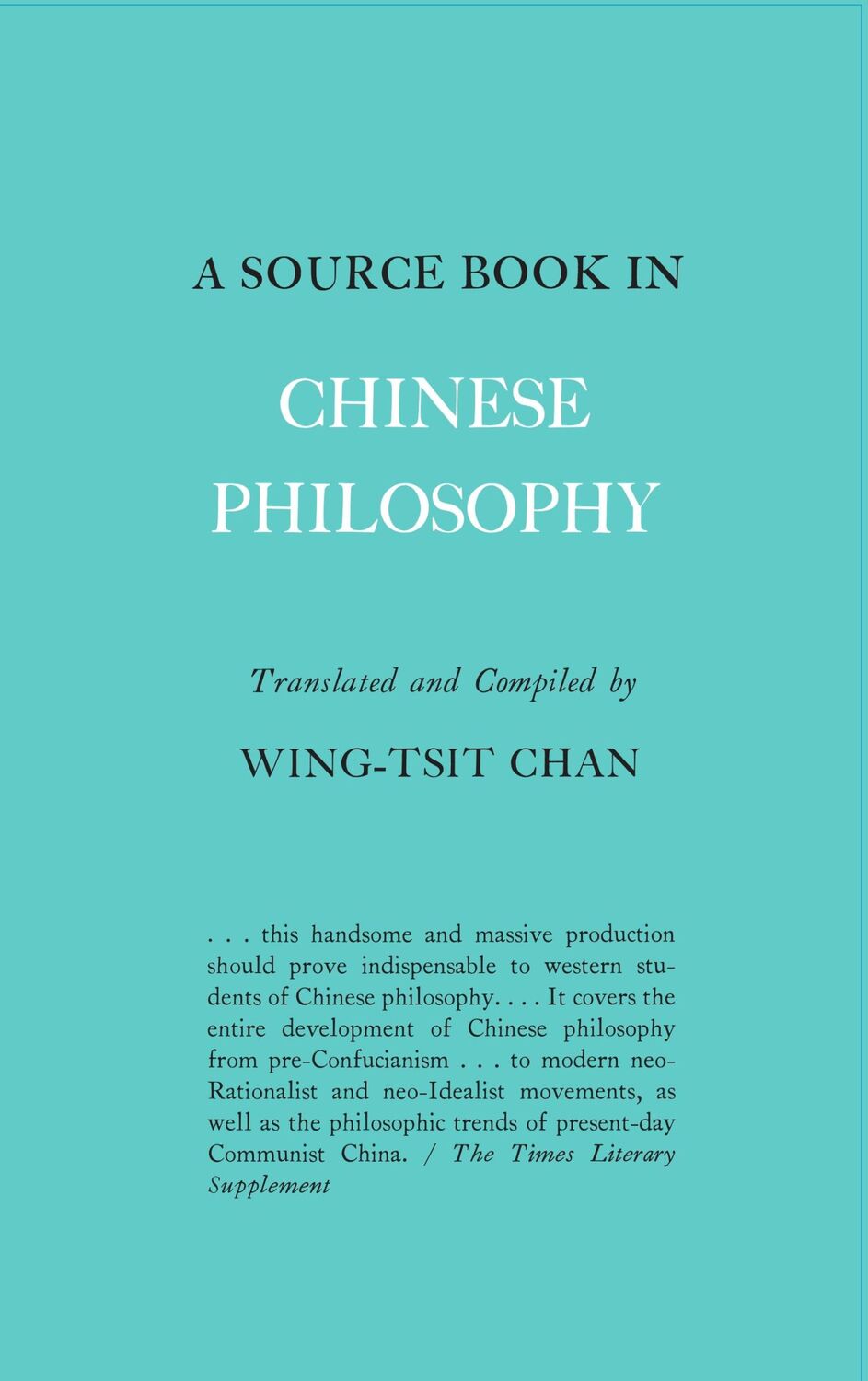 Cover: 9780691019642 | A Source Book in Chinese Philosophy | Wing-Tsit Chang | Taschenbuch