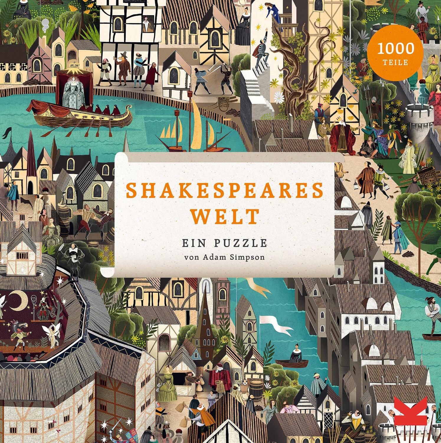 Cover: 9783962441975 | Shakespeares Welt. Puzzle 1000 Teile | Ein Puzzle | Adam Simpson