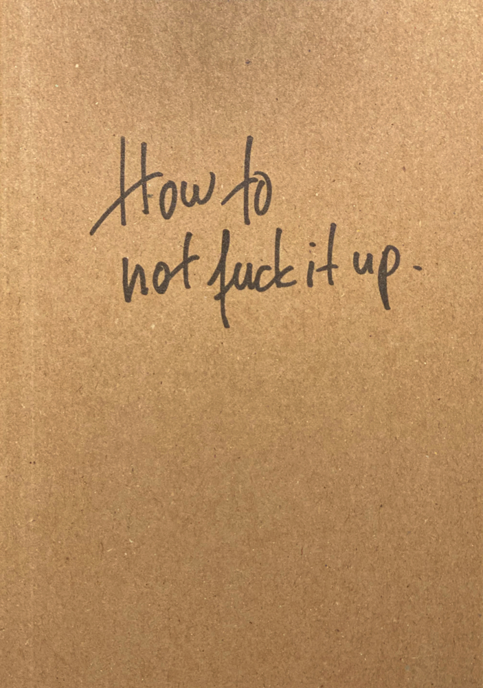 Cover: 9783038762904 | How to not fuck it up | Notes to my younger self | Rainer Kuhn | Buch