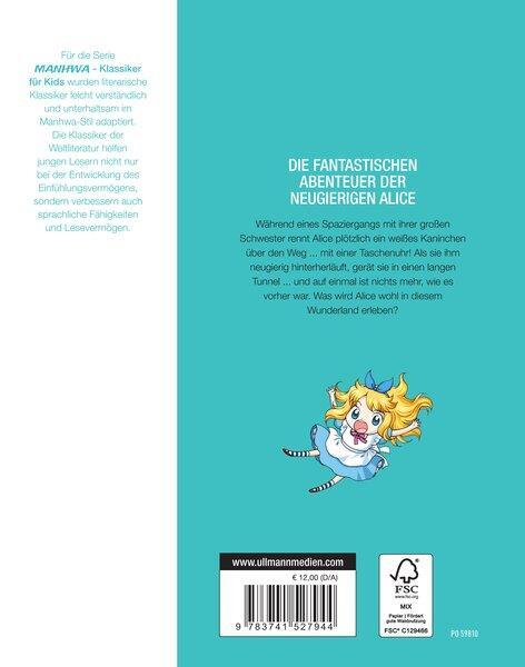 Rückseite: 9783741527944 | MANHWA - Klassiker für Kids - Alice im Wunderland (komplett in Farbe)