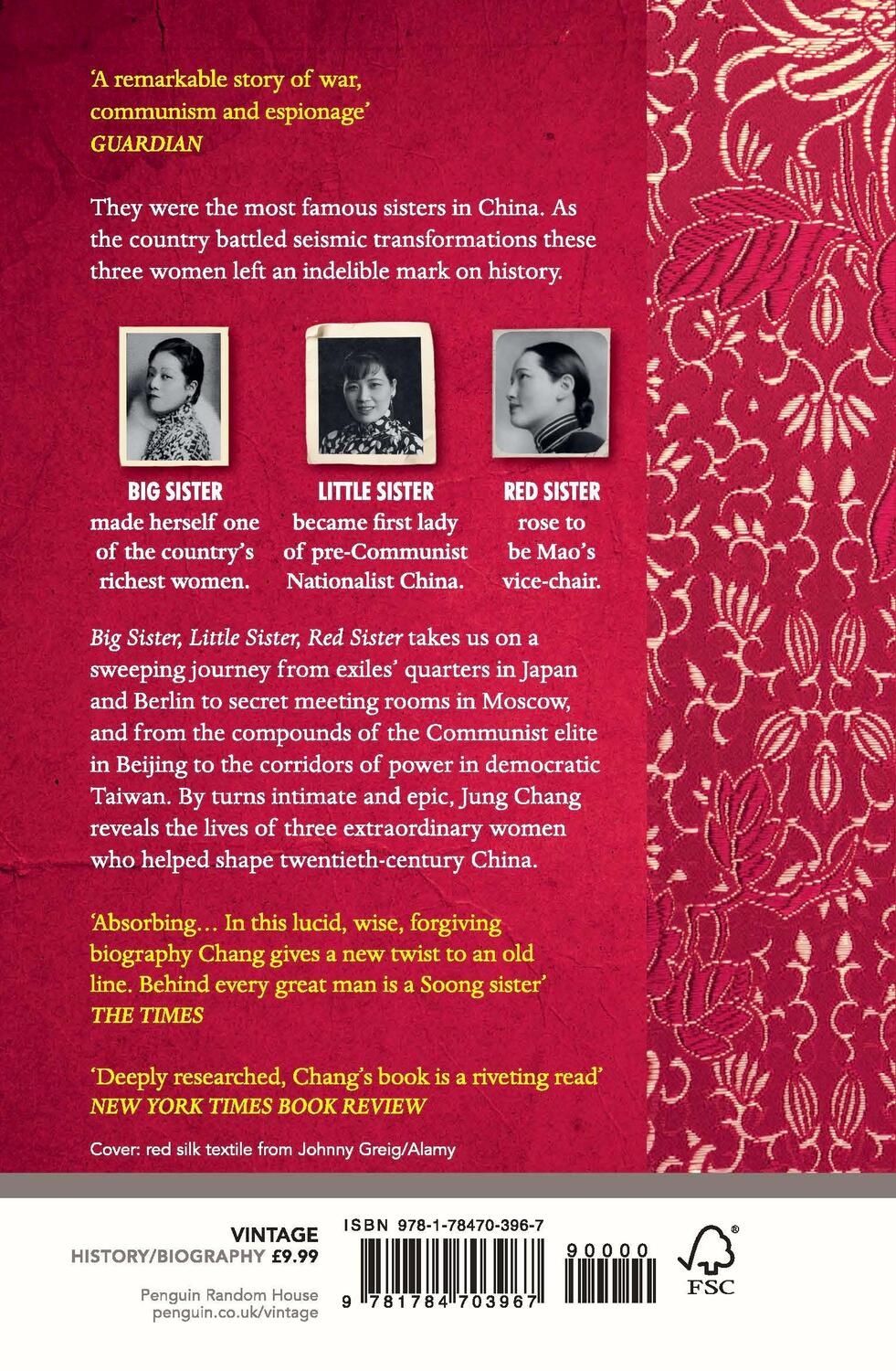 Rückseite: 9781784703967 | Big Sister, Little Sister, Red Sister | Jung Chang | Taschenbuch