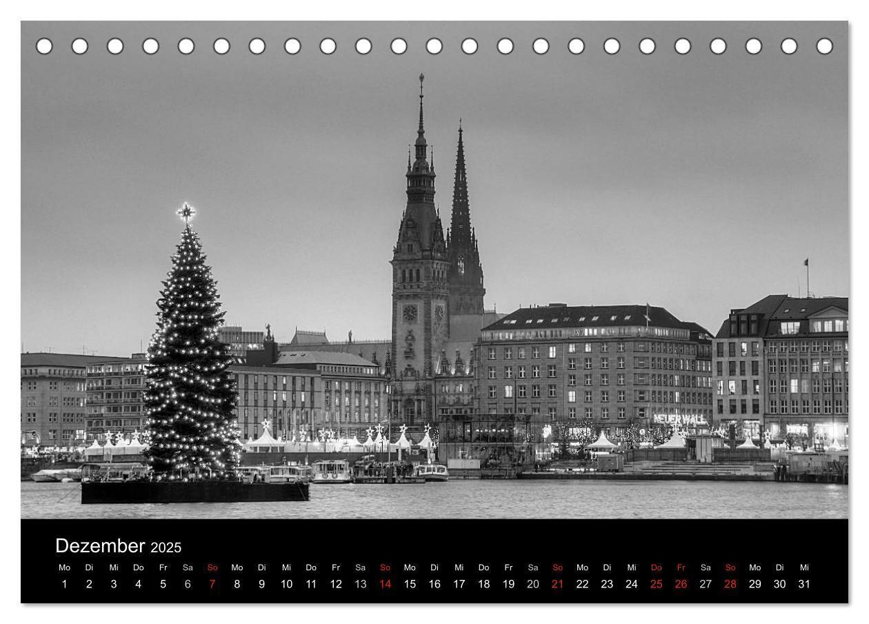 Bild: 9783435718207 | Hamburg monochrome Impressionen (Tischkalender 2025 DIN A5 quer),...