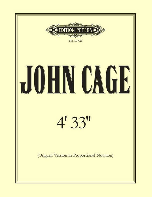 Cover: 9790300745008 | 4'33'' (Original Version in Proportional Notation) | John Cage | 2018