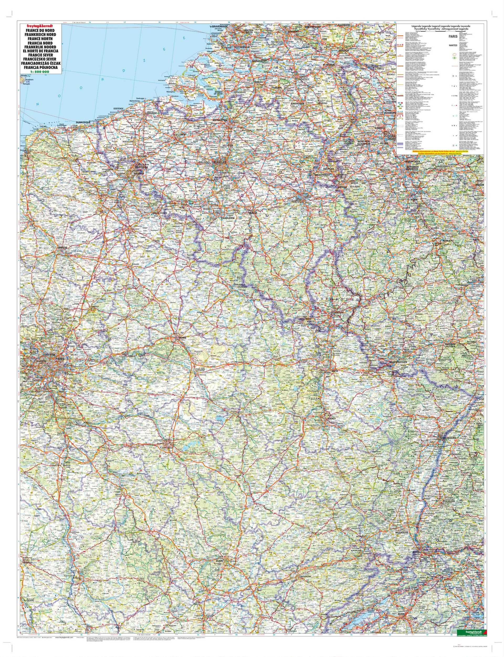 Bild: 9783707905809 | Frankreich Nord / France Nord 1 : 500 000. Autokarte, Straßenkarte