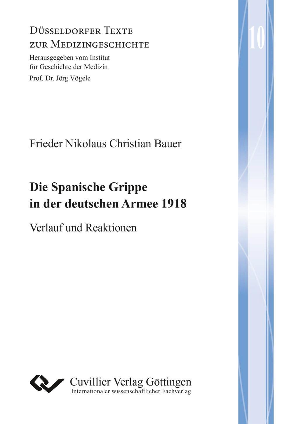 Cover: 9783736992061 | Die Spanische Grippe in der deutschen Armee 1918. Verlauf und...