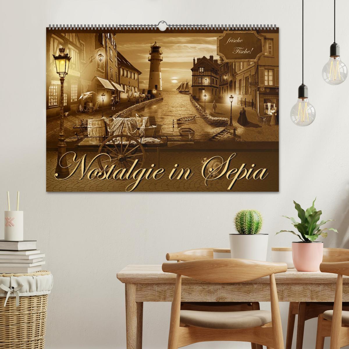 Bild: 9783435680108 | Nostalgie in Sepia (Wandkalender 2025 DIN A2 quer), CALVENDO...