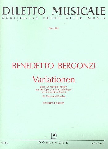 Cover: 9790012187288 | Rossini-Variationen | Benedetto Bergonzi | Buch | Doblinger Verlag