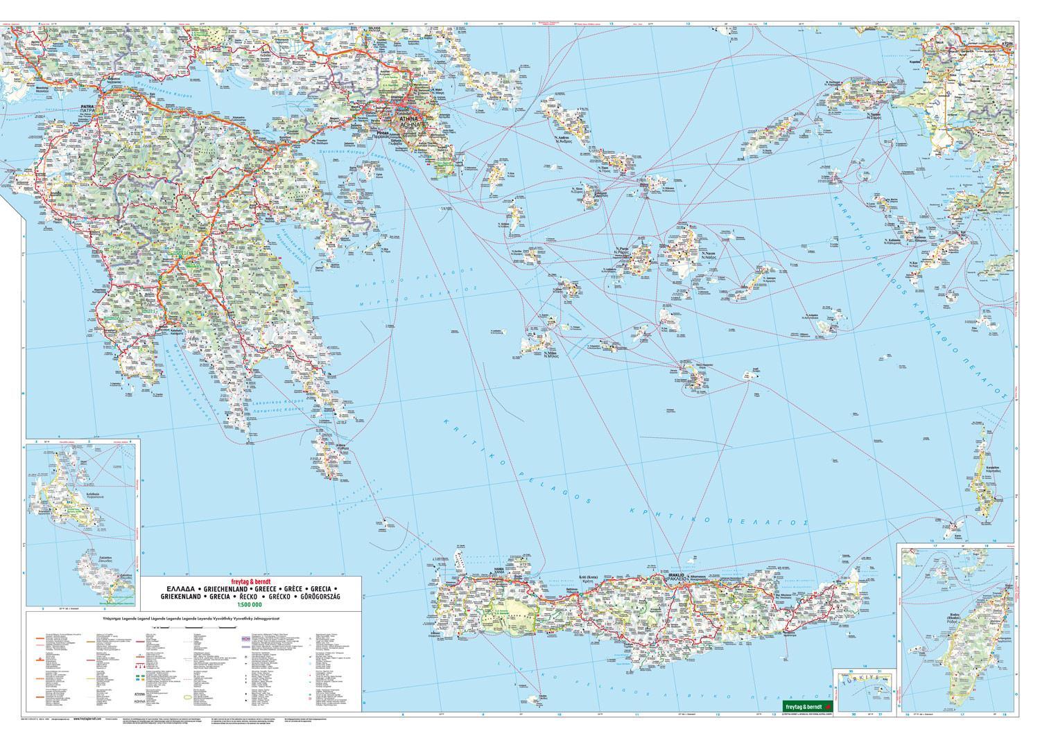 Bild: 9783707921779 | Griechenland, Straßenkarte 1:500.000, freytag &amp; berndt | (Land-)Karte