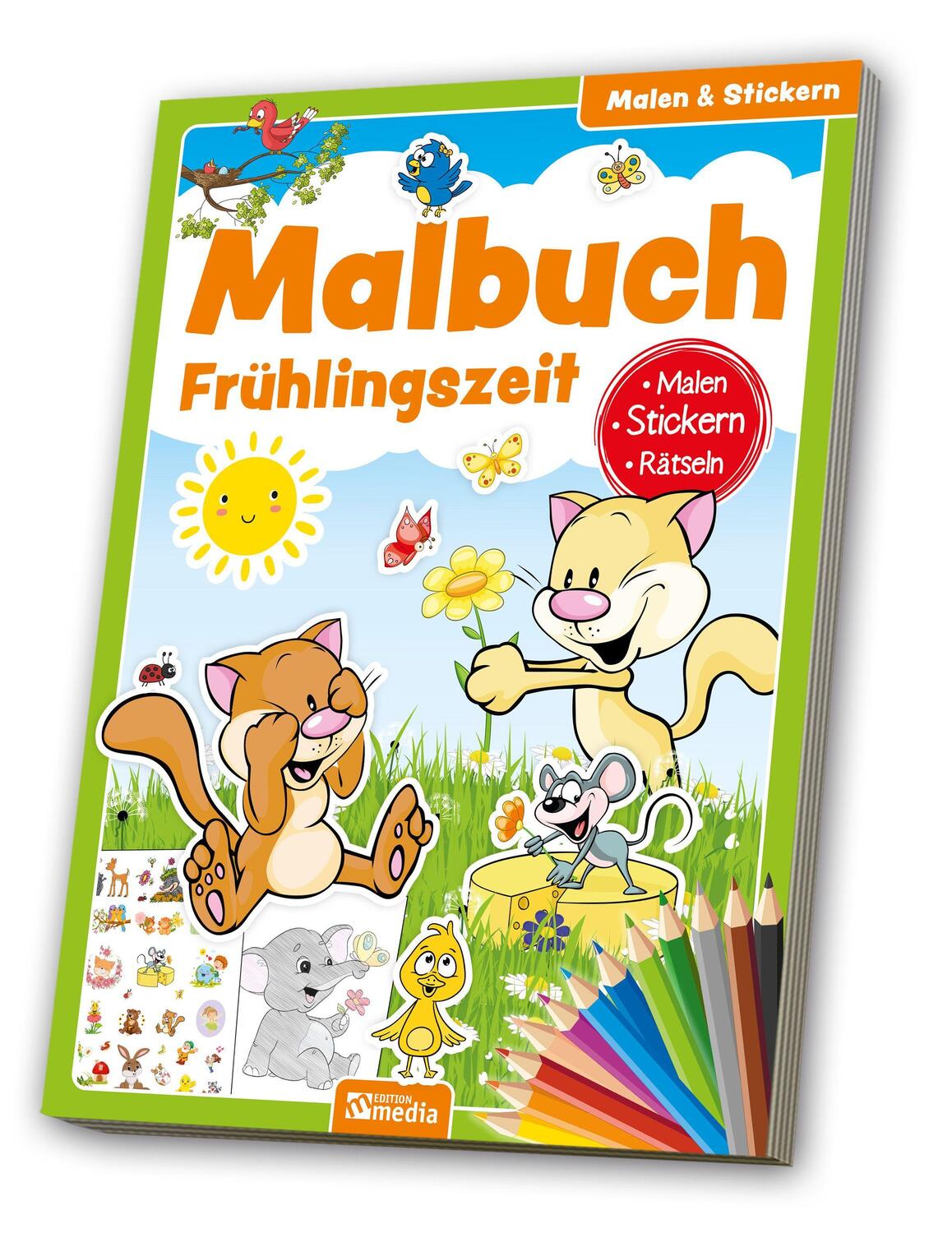 Cover: 4019393912100 | Malbuch Frühlingszeit | Broschüre | 32 S. | Deutsch | 2022