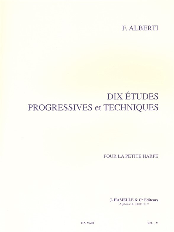 Cover: 9790230796002 | 10 études progressives et techniques pour la petite harpe | Alberti