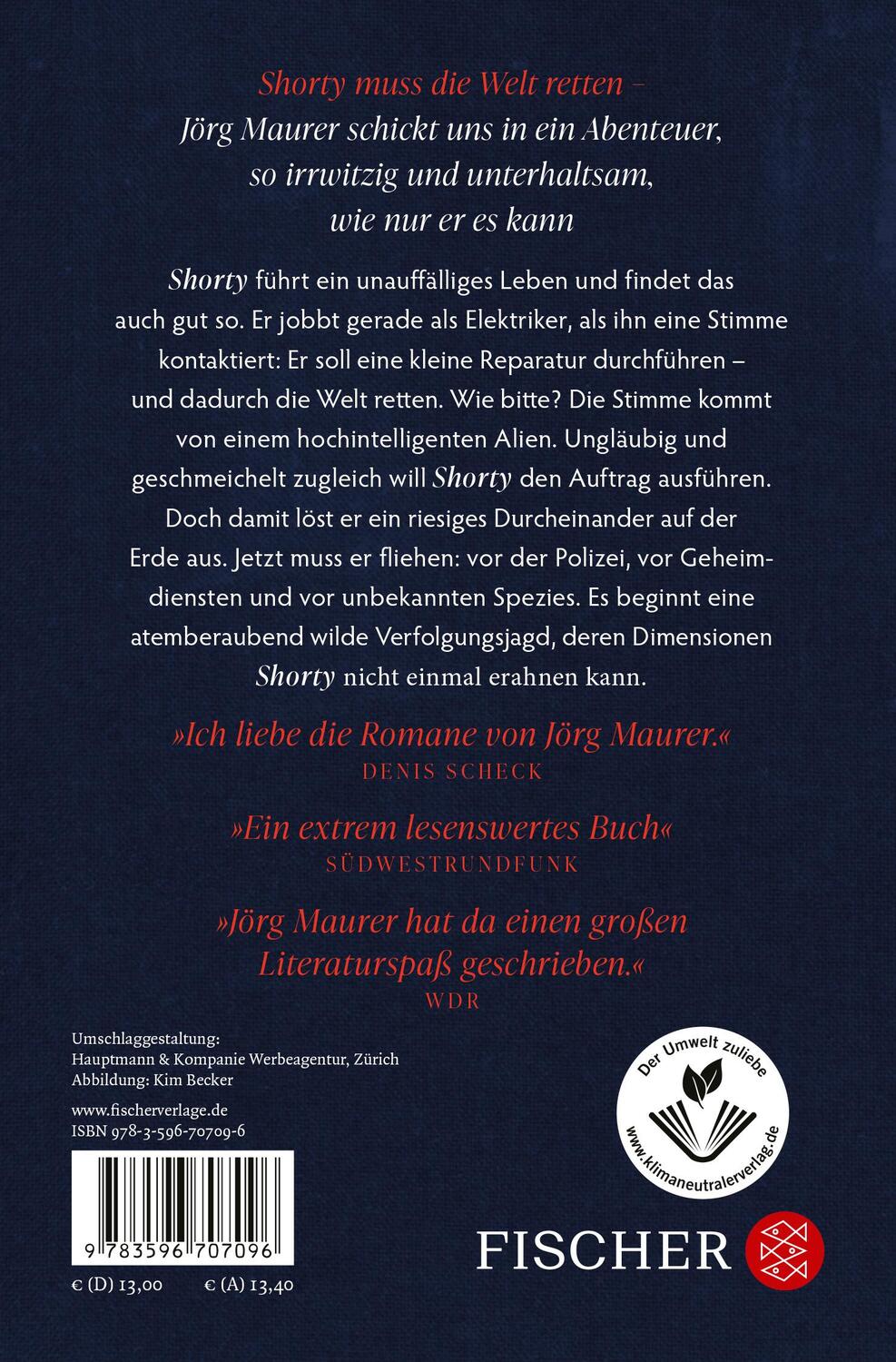 Rückseite: 9783596707096 | Shorty | Roman »Ich liebe die Romane von Jörg Maurer.« Denis Scheck