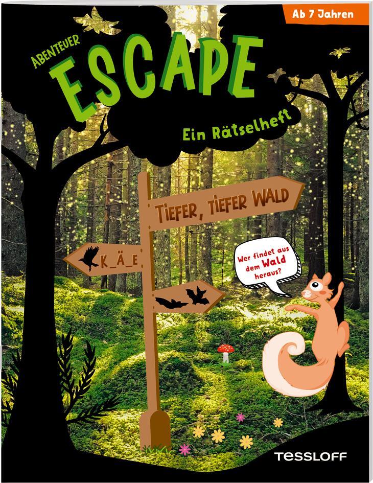 Cover: 9783788645007 | Abenteuer Escape. Ein Rätselheft. Tiefer, tiefer Wald - Wer findet...
