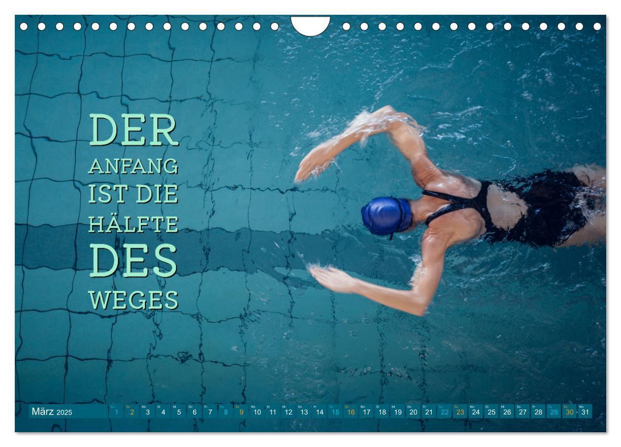 Bild: 9783383867514 | Schwimmen und SUP Begleitet mit coolen Sprüchen (Wandkalender 2025...