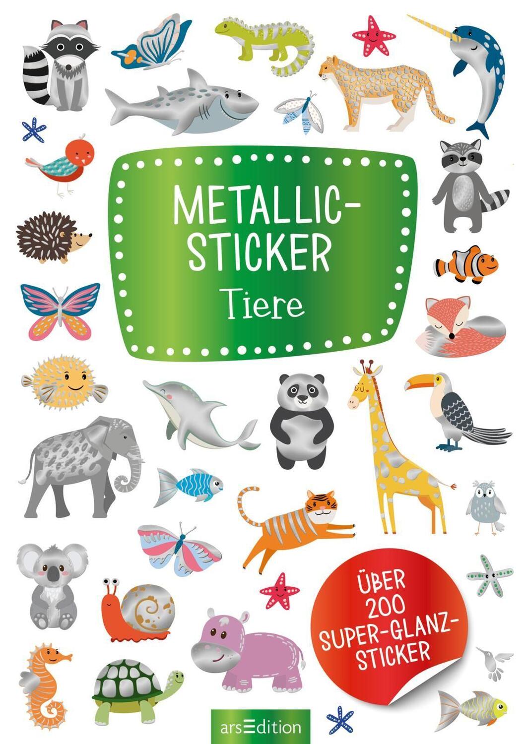 Bild: 4014489122401 | Metallic-Sticker Tiere | Über 200 Super-Glanz-Sticker | Stück | 16 S.