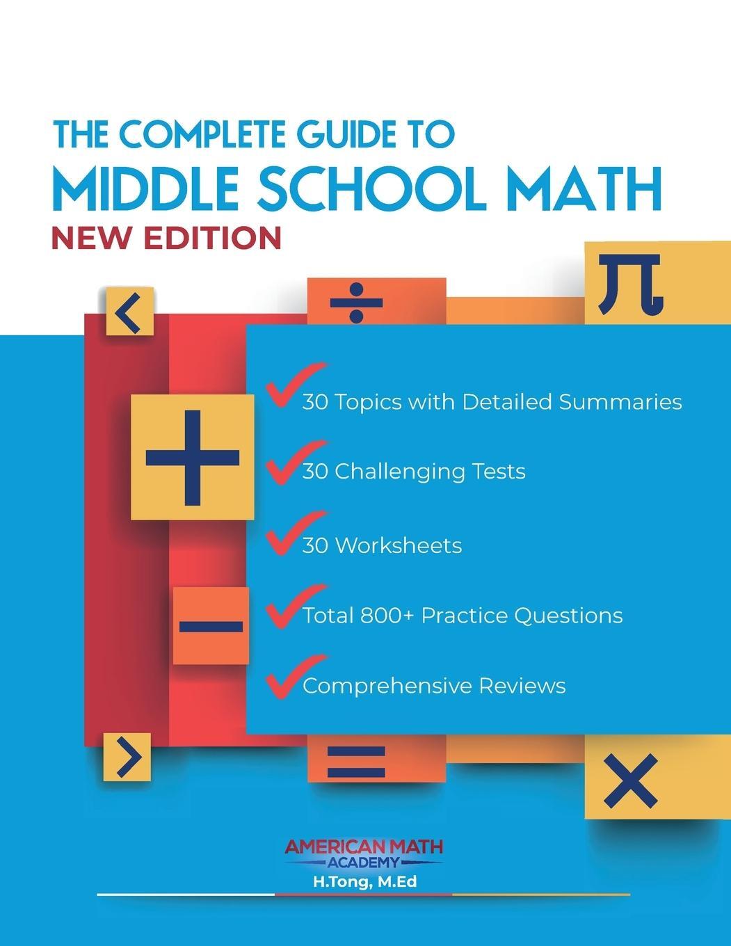 Cover: 9798869116598 | THE COMPLETE GUIDE TO MIDDLE SCHOOL MATH BOOK GRADES 6-8 | Academy