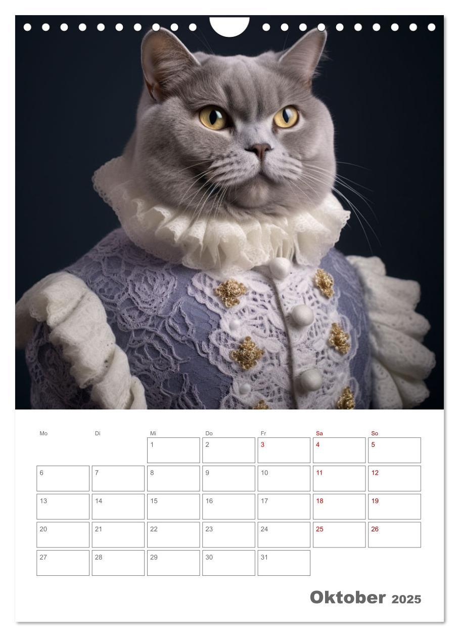 Bild: 9783435868148 | Royale Katzen Portraits (Wandkalender 2025 DIN A4 hoch), CALVENDO...