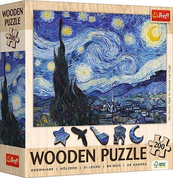 Cover: 5900511202489 | Holz Puzzle 200 - Die Sternennacht / Vincent van Gogh | Spiel | 20248