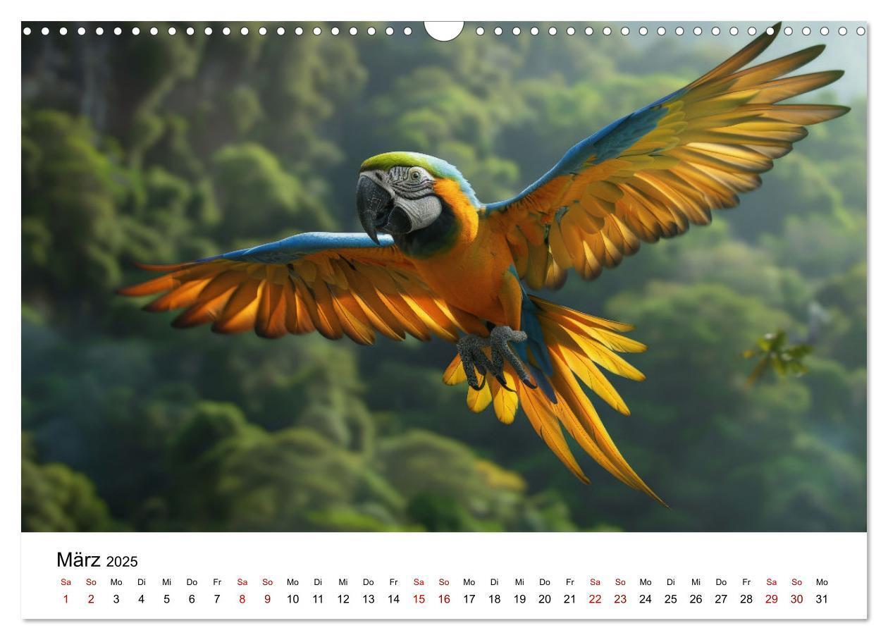 Bild: 9783383795084 | Papageien - Farbenfrohe Paradiesvögel (Wandkalender 2025 DIN A3...