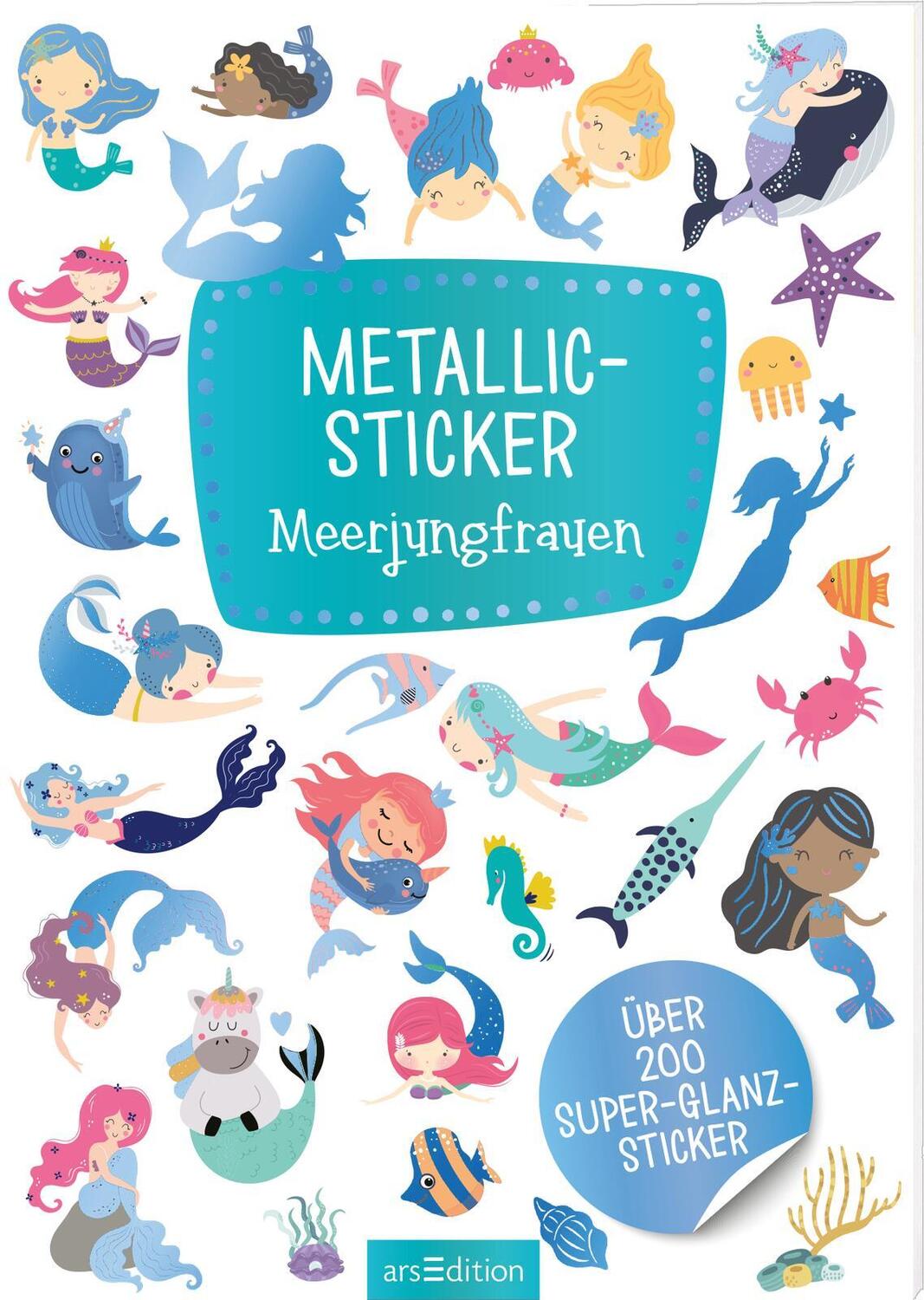 Cover: 4014489133278 | Metallic-Sticker - Meerjungfrauen | Über 200 Super-Glanz-Sticker
