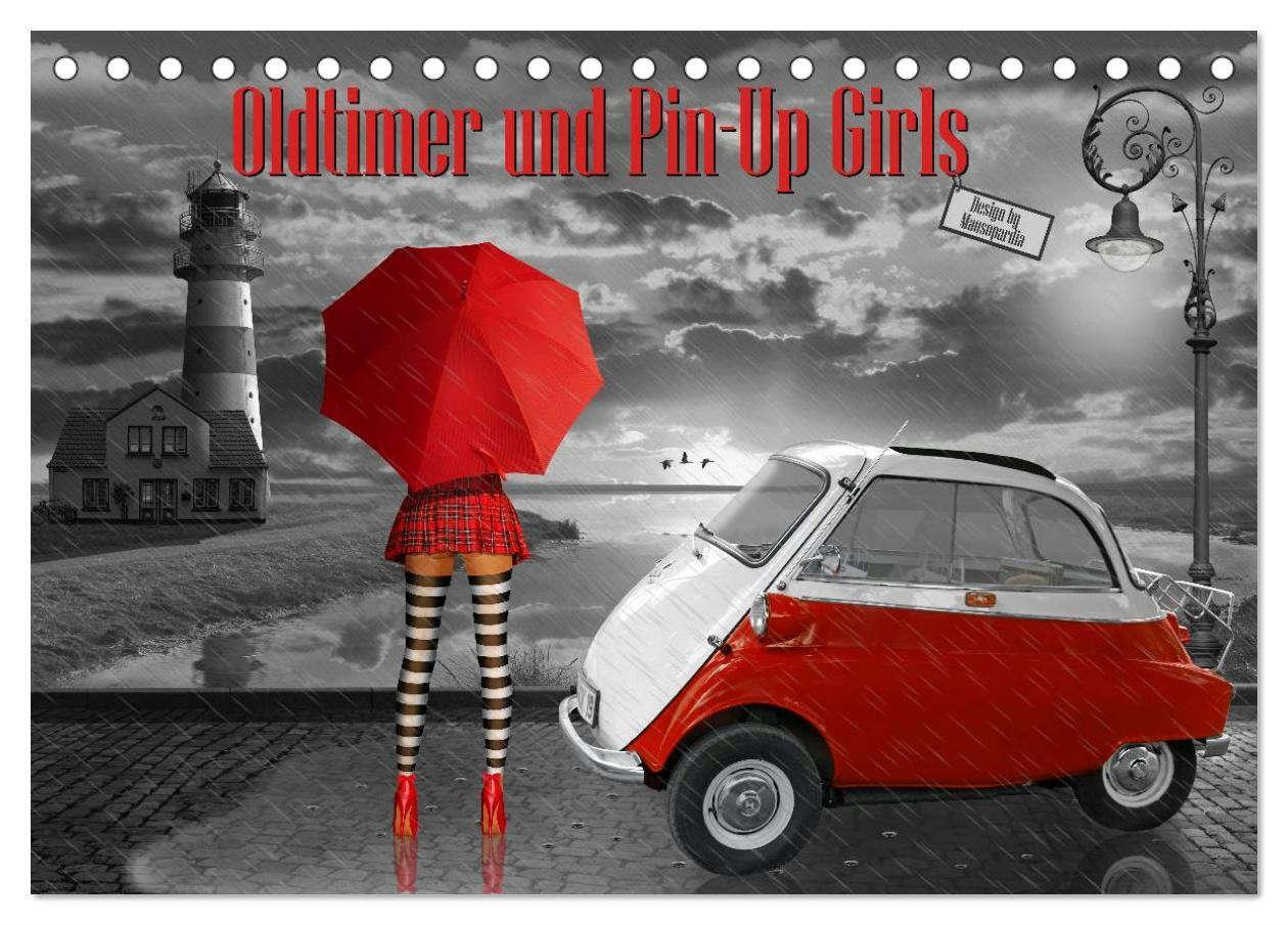 Cover: 9783675576933 | Oldtimer und Pin-Up Girls by Mausopardia (Tischkalender 2024 DIN A5...