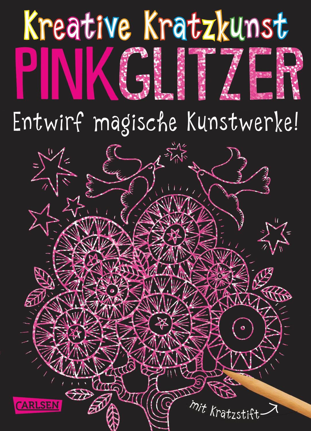 Cover: 9783551187482 | Kreative Kratzkunst: Pink Glitzer: Set mit 10 Kratzbildern,...