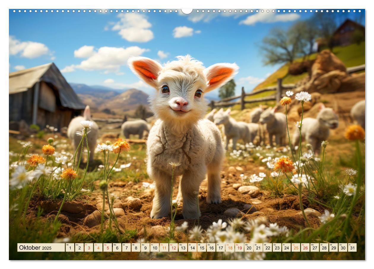 Bild: 9783383837487 | Viele Tiere auf dem Bauernhof (Wandkalender 2025 DIN A2 quer),...