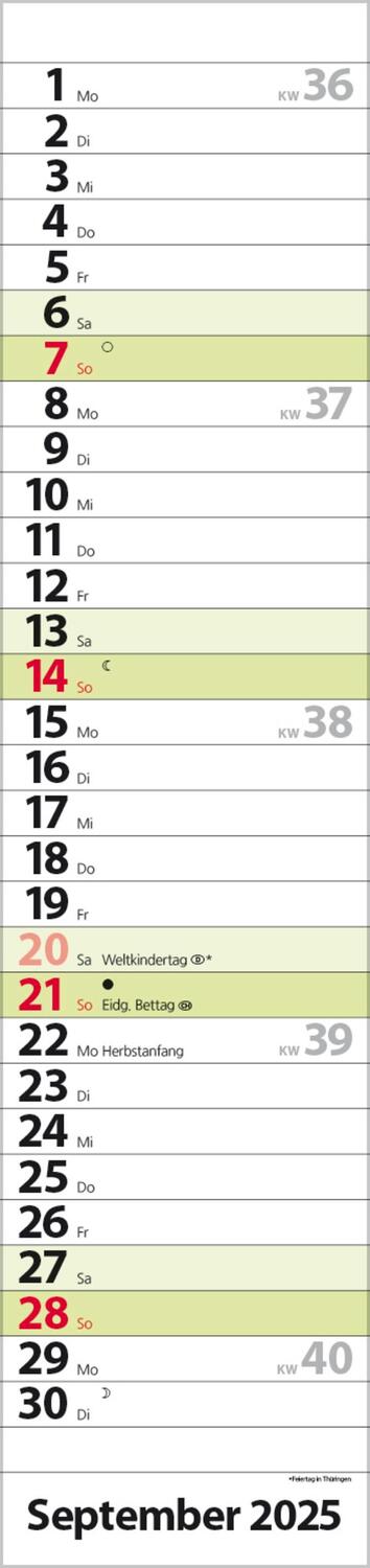 Bild: 9783731879626 | Streifenplaner Compact Grün 2025 | Verlag Korsch | Kalender | 13 S.