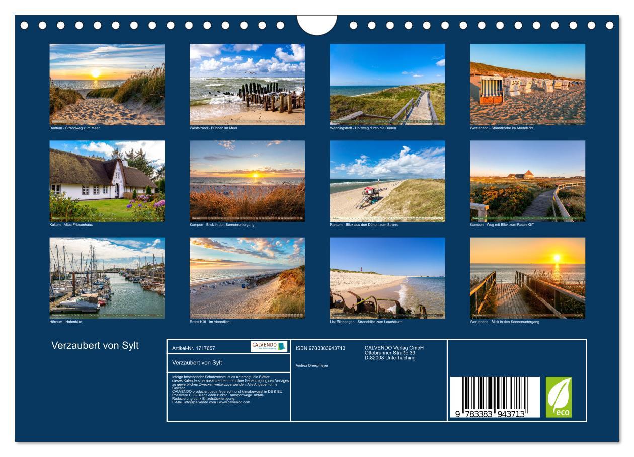 Bild: 9783383943713 | Verzaubert von Sylt (Wandkalender 2025 DIN A4 quer), CALVENDO...