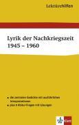 Cover: 9783129230138 | Klett Lektürehilfen Lyrik der Nachkriegszeit 1945 - 1960 | Petruschke