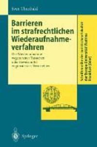 Cover: 9783540646440 | Barrieren im strafrechtlichen Wiederaufnahmeverfahren | Sven Theobald