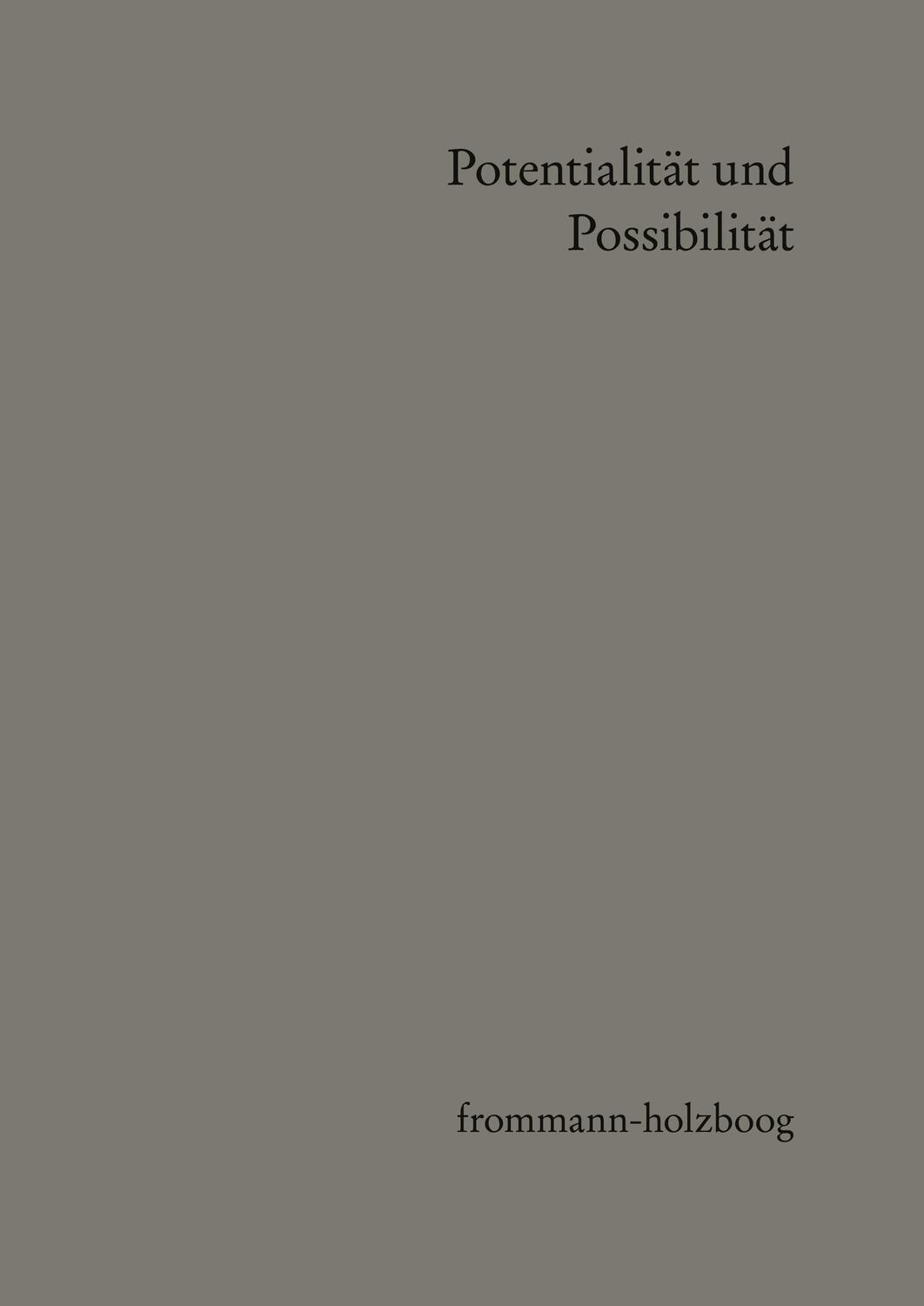 Cover: 9783772822001 | Potentialität und Possibilität | Thomas Buchheim (u. a.) | Buch | 2001