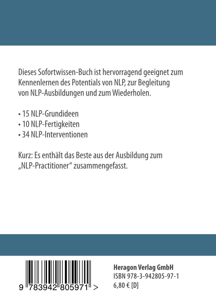 Rückseite: 9783942805971 | NLP | NLP-Ausbildung | Karl Nielsen (u. a.) | Taschenbuch | 100 S.