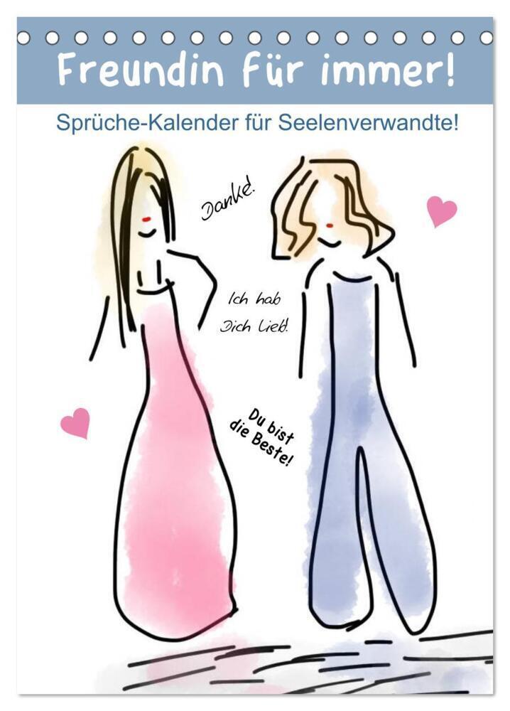 Cover: 9783675847934 | Freundin für immer! Sprüche-Kalender für Seelenverwandte!...