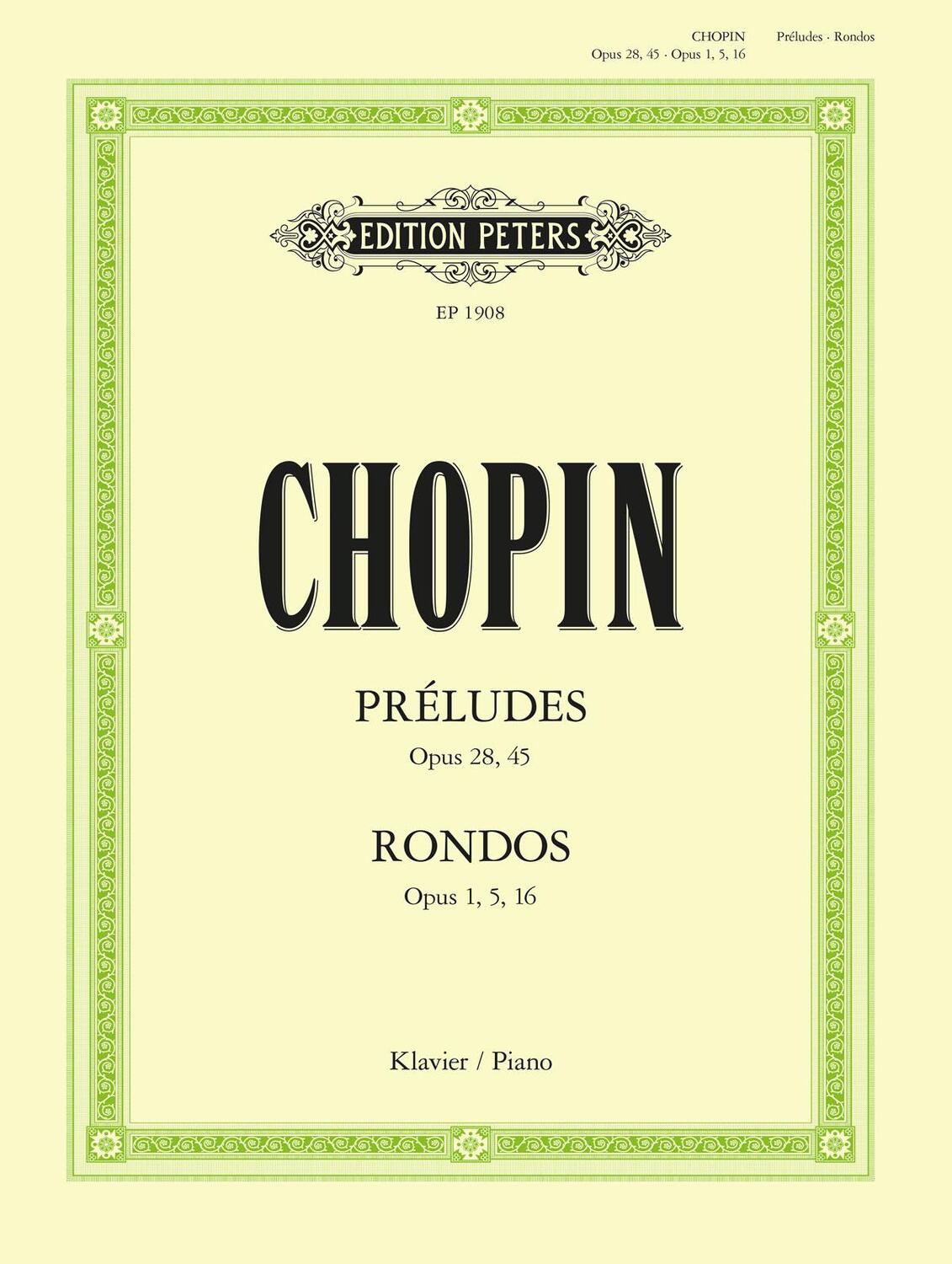 Cover: 9790014008505 | Préludes and Rondos for Piano | Opp. 1, 5, 16, 28, 45 | Chopin | Buch