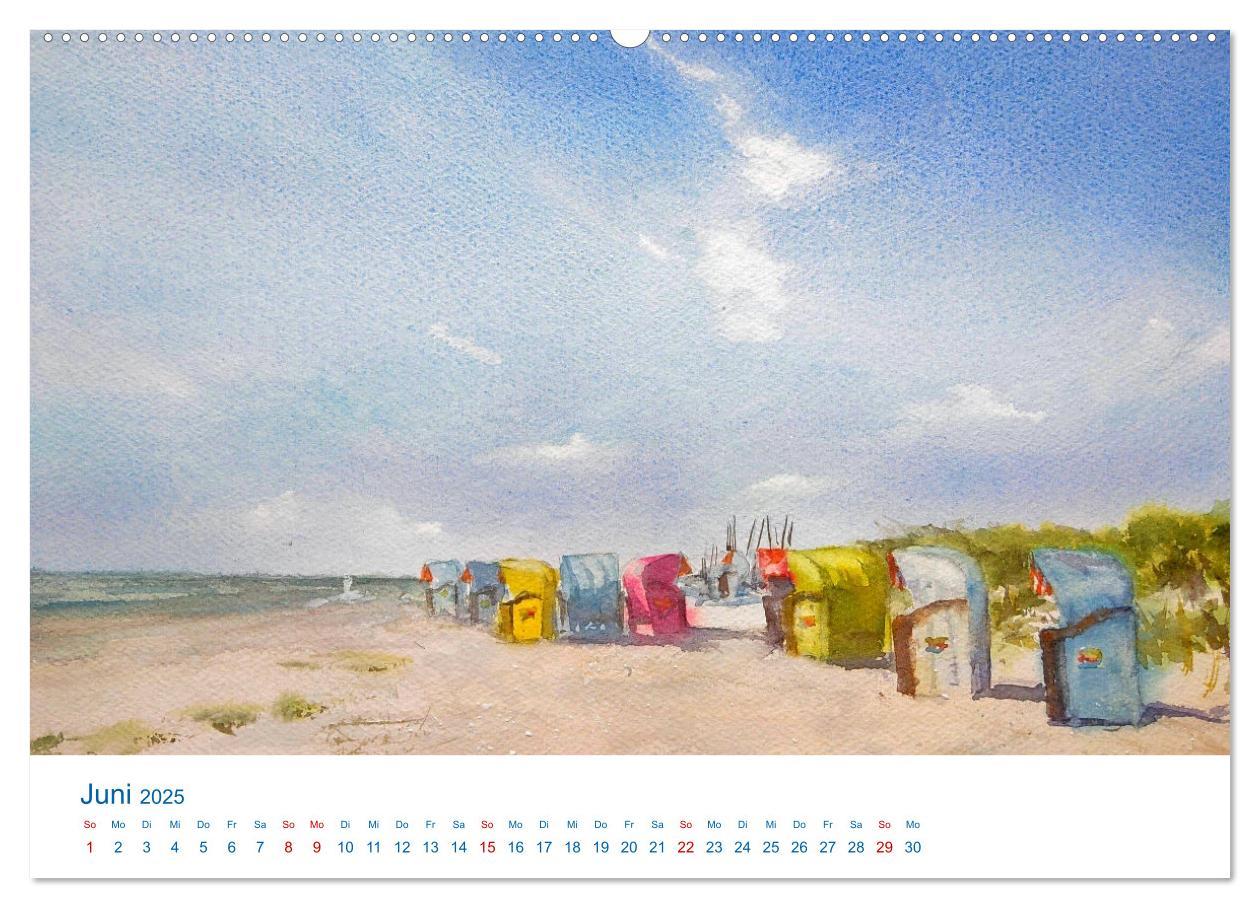 Bild: 9783457146743 | Föhr - Aquarelle (Wandkalender 2025 DIN A2 quer), CALVENDO...