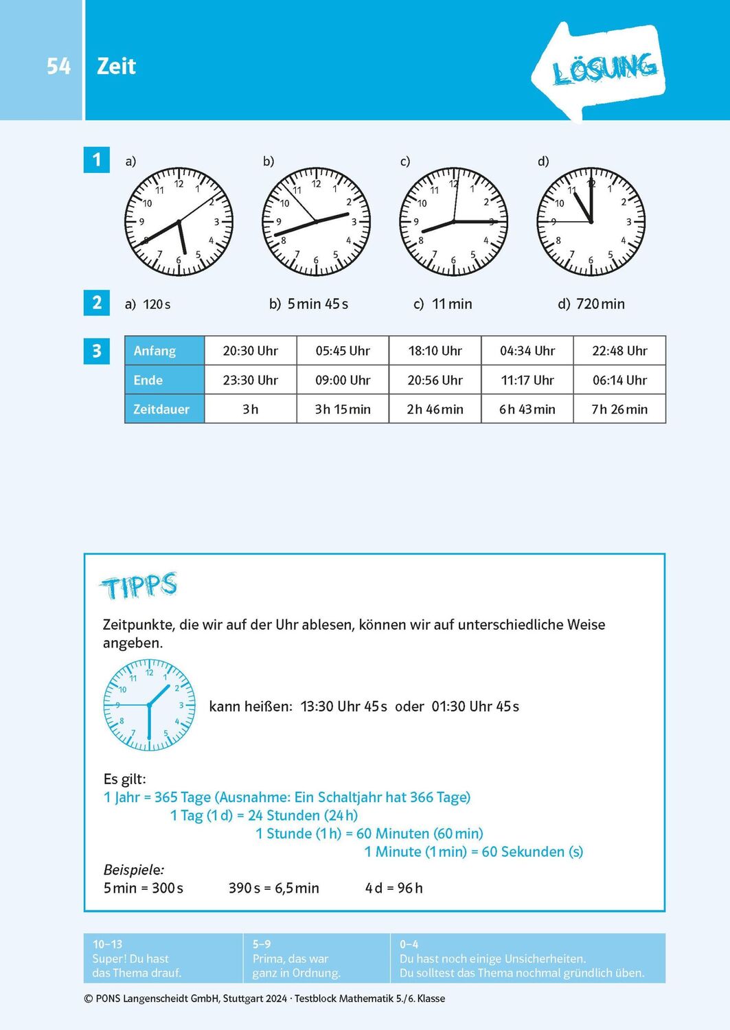 Bild: 9783125626027 | PONS Der große Testblock Mathematik 5./6. Klasse | Taschenbuch | 2024