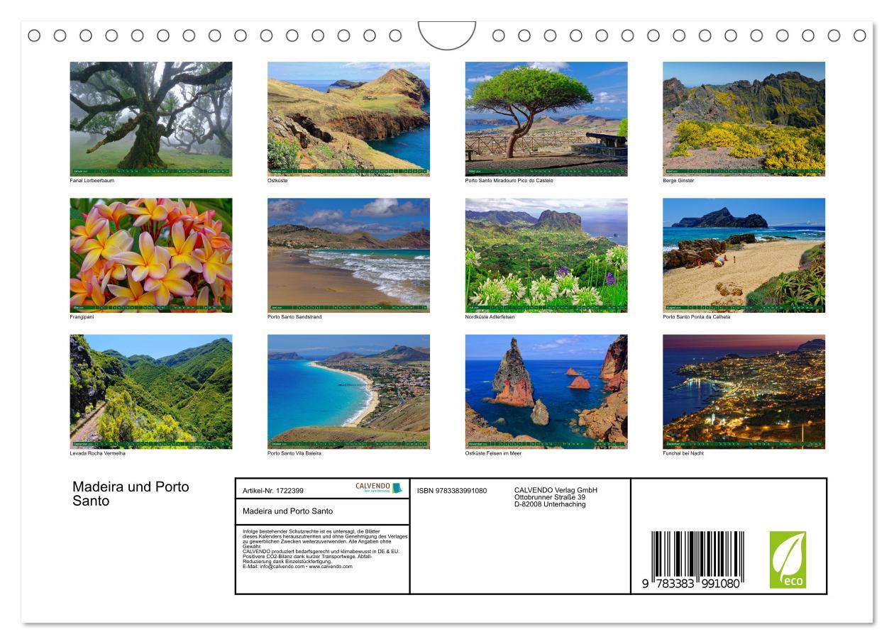 Bild: 9783383991080 | Madeira und Porto Santo (Wandkalender 2025 DIN A4 quer), CALVENDO...