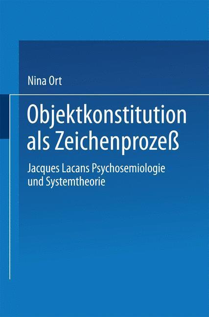 Cover: 9783824442768 | Objektkonstitution als Zeichenprozeß | Taschenbuch | Paperback | 1998