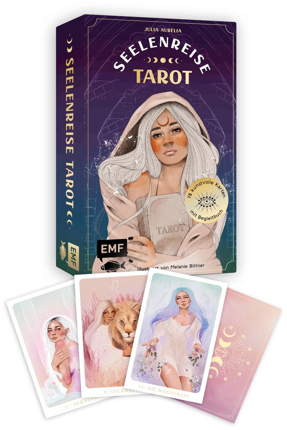 Cover: 9783745913521 | Tarot-Kartenset: Seelenreise Tarot | Julia Aurelia | Taschenbuch