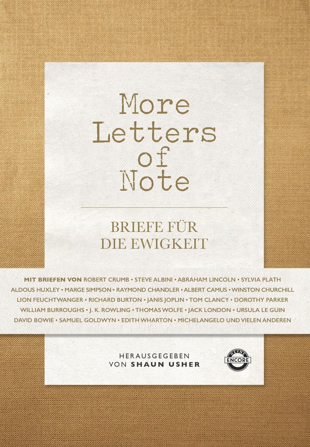 Cover: 9783453270022 | More Letters of Note | Briefe für die Ewigkeit | Shaun Usher | Buch