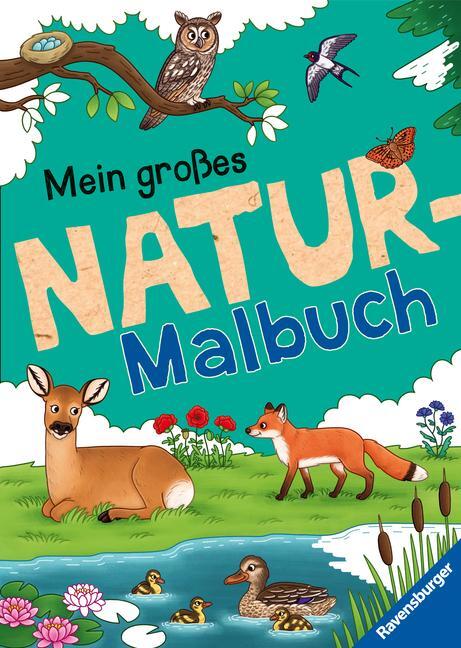 Cover: 9783473489473 | Ravensburger Mein großes Natur-Malbuch - heimische Waldtiere,...