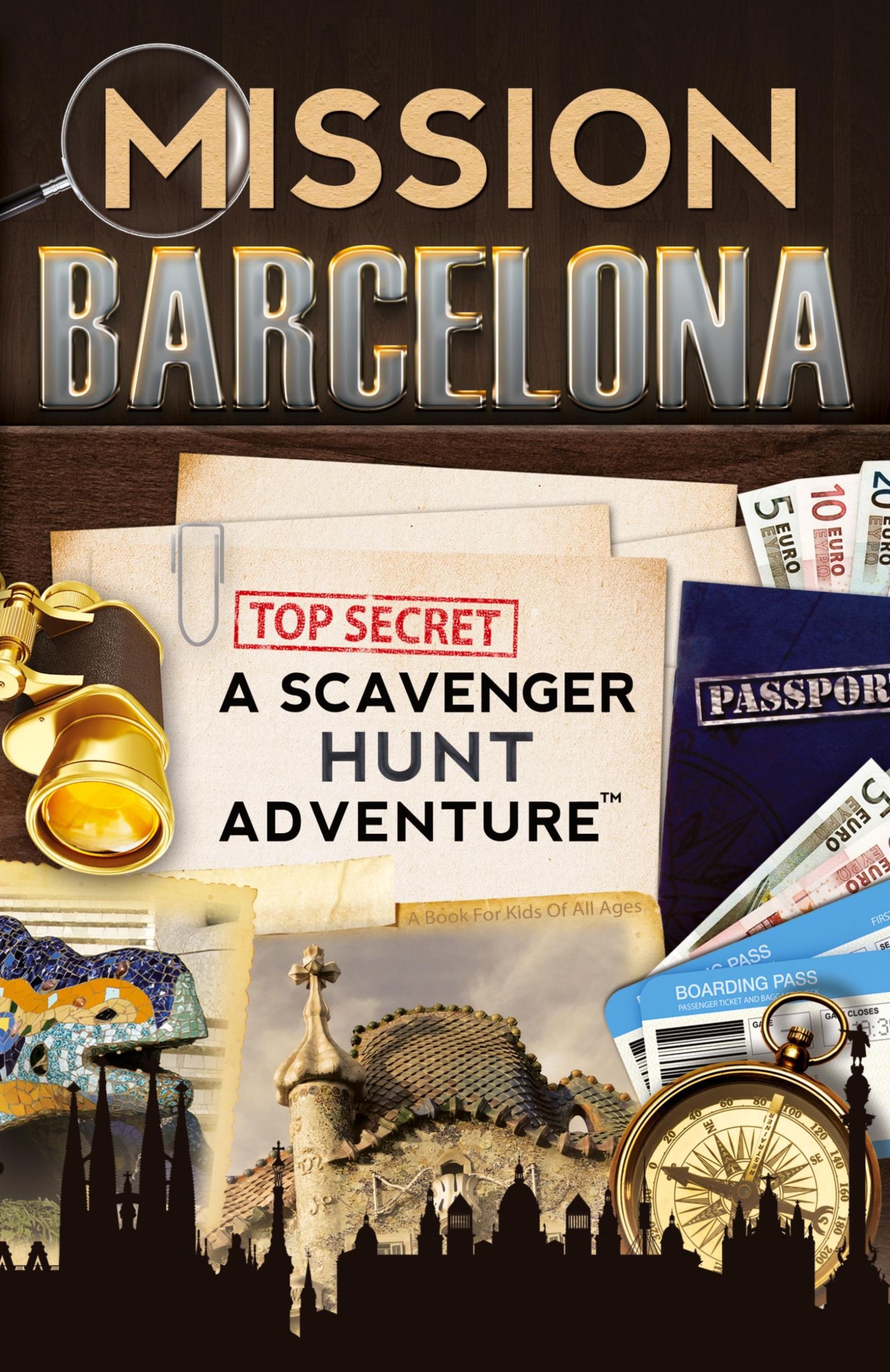 Cover: 9780989226752 | Mission Barcelona | A Scavenger Hunt Adventure: (Travel Book For Kids)