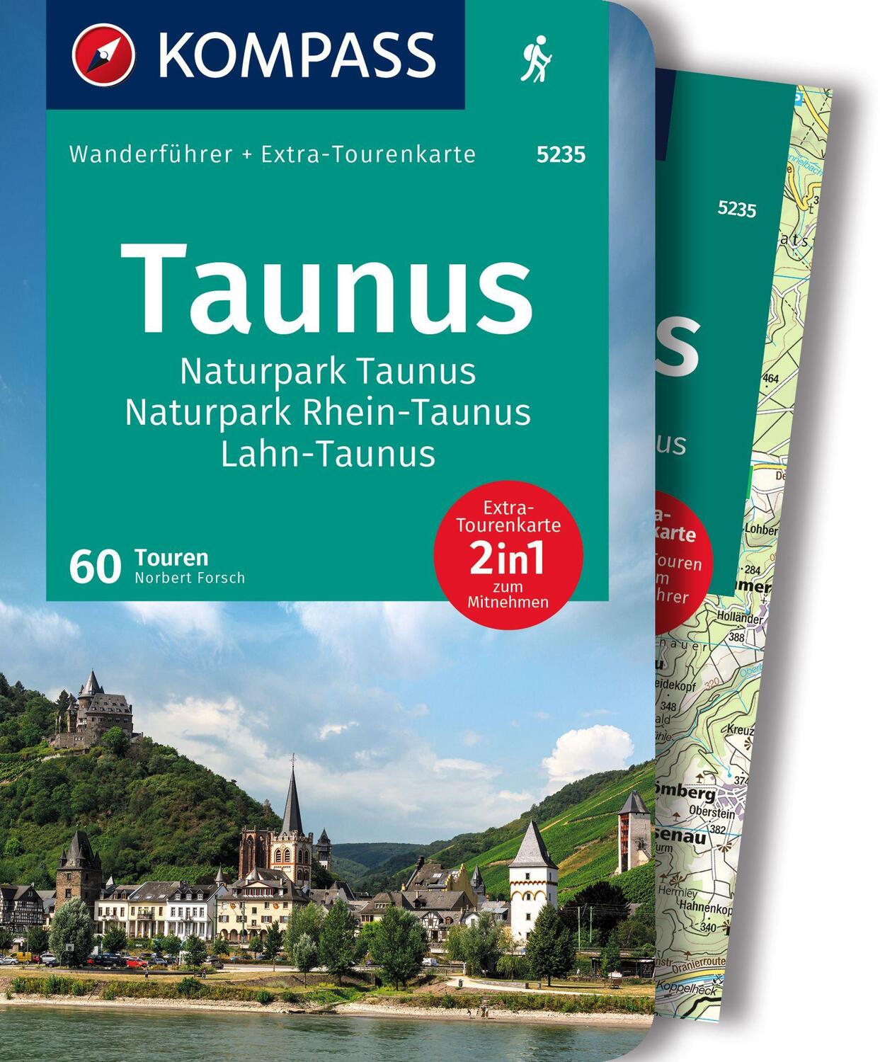 Cover: 9783991216124 | KOMPASS Wanderführer Taunus, Naturpark Taunus, Naturpark...