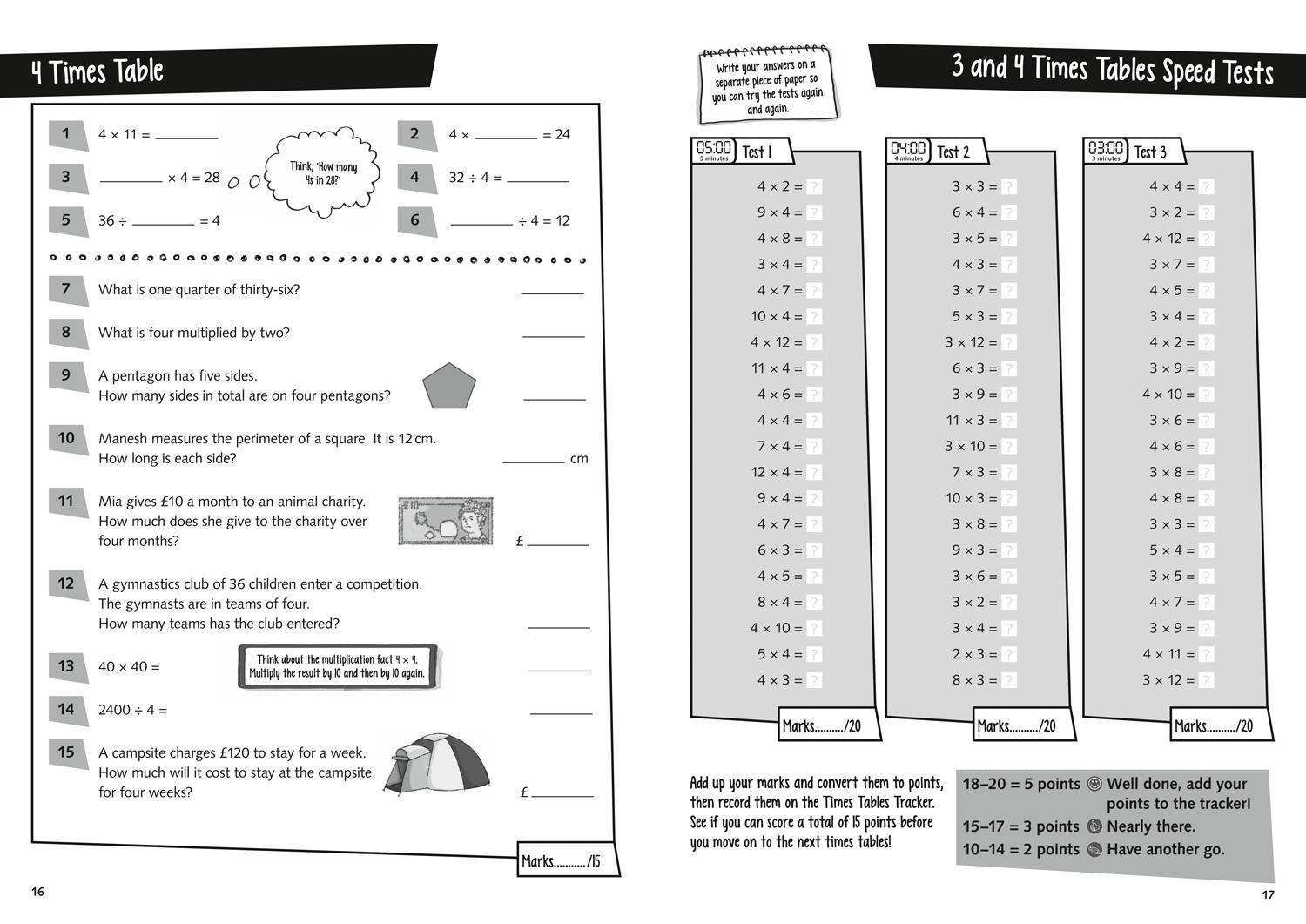 Bild: 9780008348625 | KS2 Times Tables Practice Workbook | For the Year 4 Times Tables Check