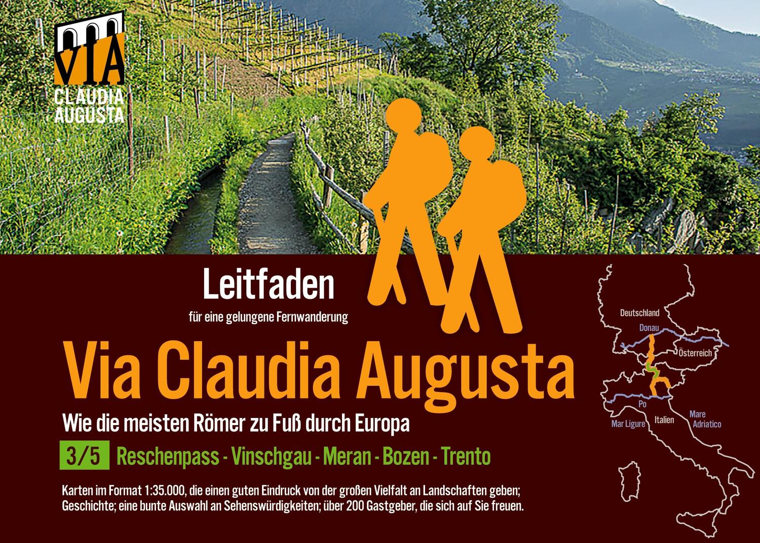 Cover: 9783751952002 | Fern-Wander-Route Via Claudia Augusta 3/5 Reschenpass-Trento | Buch