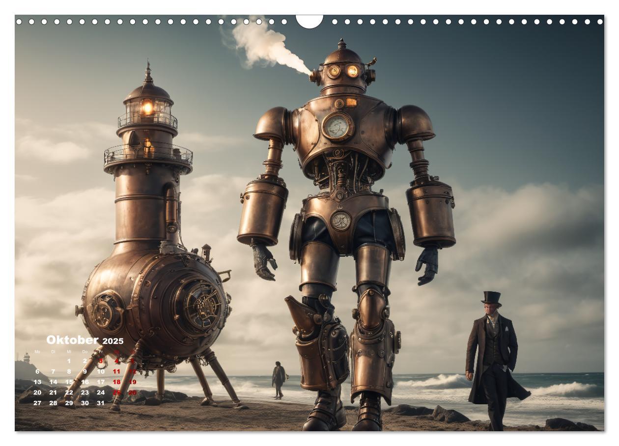 Bild: 9783383803789 | Steampunk - Die Welt der Leuchttürme (Wandkalender 2025 DIN A3...