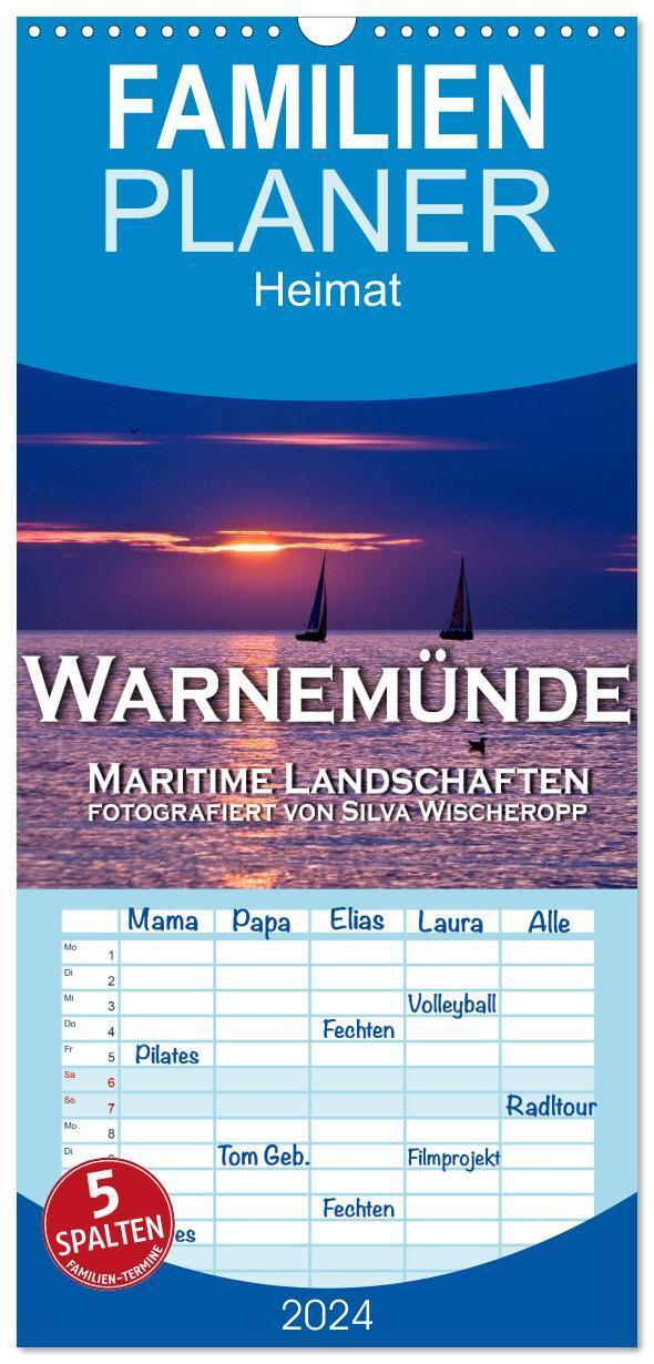 Cover: 9783383097362 | Familienplaner 2024 - Warnemünde - Maritime Landschaften mit 5...
