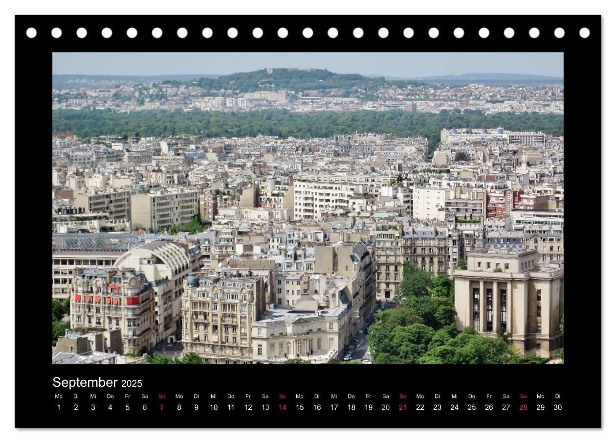 Bild: 9783435720750 | Paris von oben (Tischkalender 2025 DIN A5 quer), CALVENDO...