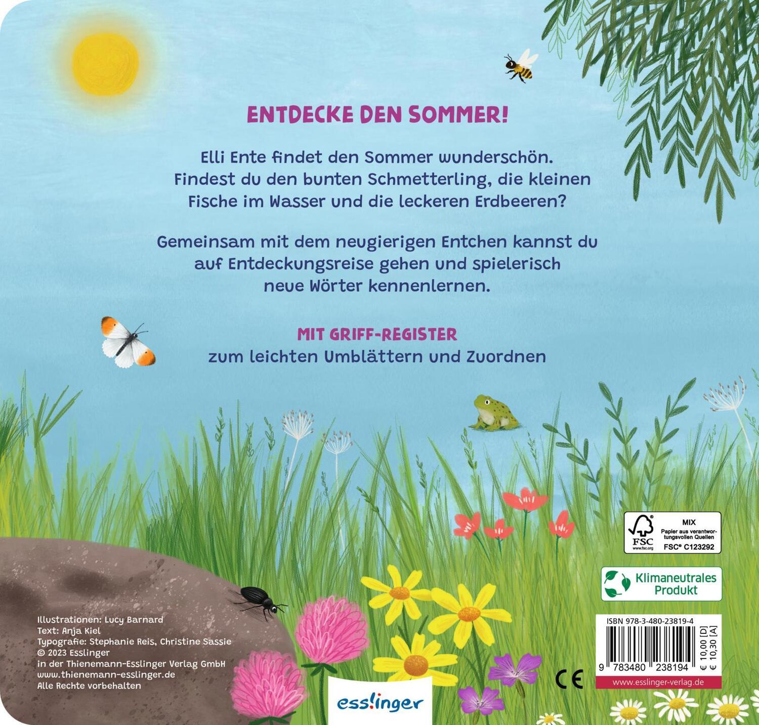 Rückseite: 9783480238194 | Mein erstes Jahreszeitenbuch: Elli, die kleine Ente | Anja Kiel | Buch