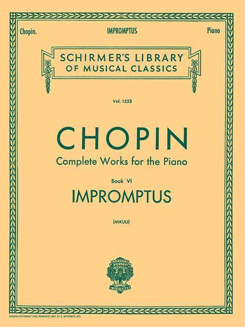 Cover: 9780793557042 | Impromptus: Schirmer Library of Classics Volume 1553 Piano Solo | Buch